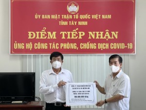 Tiếp nhận ủng hộ công tác phòng chống dịch Covid-19 