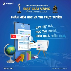 Hệ thống phần mềm hỗ trợ học trực tuyến VNPT LMS đạt giải Vàng tại Giải thưởng Kinh doanh Quốc tế 2021 