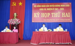 Huyện Dương Minh Châu khai mạc kỳ họp thứ 2 HĐND huyện khóa XII, nhiệm kỳ 2021– 2026 