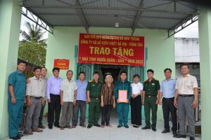 Ban CHQS thị xã Hoà Thành: Trao 2 căn nhà tình nghĩa quân - dân - Báo Tây Ninh Online