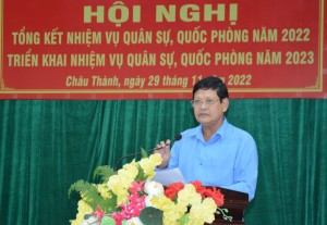 Ban CHQS huyện Châu Thành: Tổng kết nhiệm vụ quân sự - quốc phòng năm 2022 - Báo Tây Ninh Online