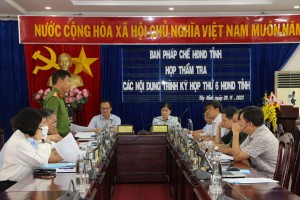 Thẩm tra các nội dung thuộc lĩnh vực pháp chế. - Báo Tây Ninh Online