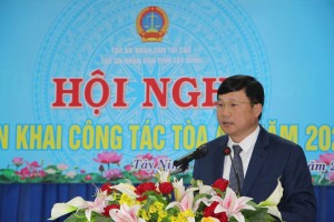 Năm 2023: Ngành Toà án phấn đấu giải quyết, xét xử 100% các vụ, việc trong thời hạn luật định - Báo Tây Ninh Online