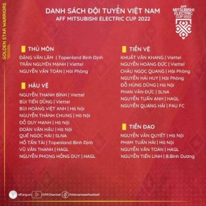 Danh sách đội tuyển Việt Nam dự AFF Cup 2022 có gì đặc biệt? - Báo Tây Ninh Online