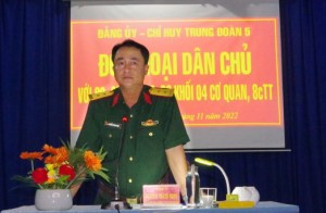 Đảng uỷ, Chỉ huy Trung đoàn 5 (Sư đoàn 5): Đối thoại dân chủ với cán bộ, chiến sĩ - Báo Tây Ninh Online