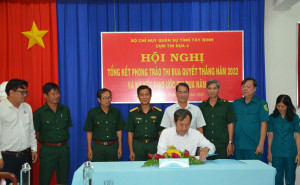 Cụm thi đua 4–Bộ CHQS tỉnh: Phát động phong trào thi đua quyết thắng năm 2023 - Báo Tây Ninh Online