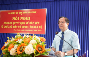 Đảng uỷ UBND tỉnh công bố quyết định về sắp xếp tổ chức bộ máy và công tác cán bộ